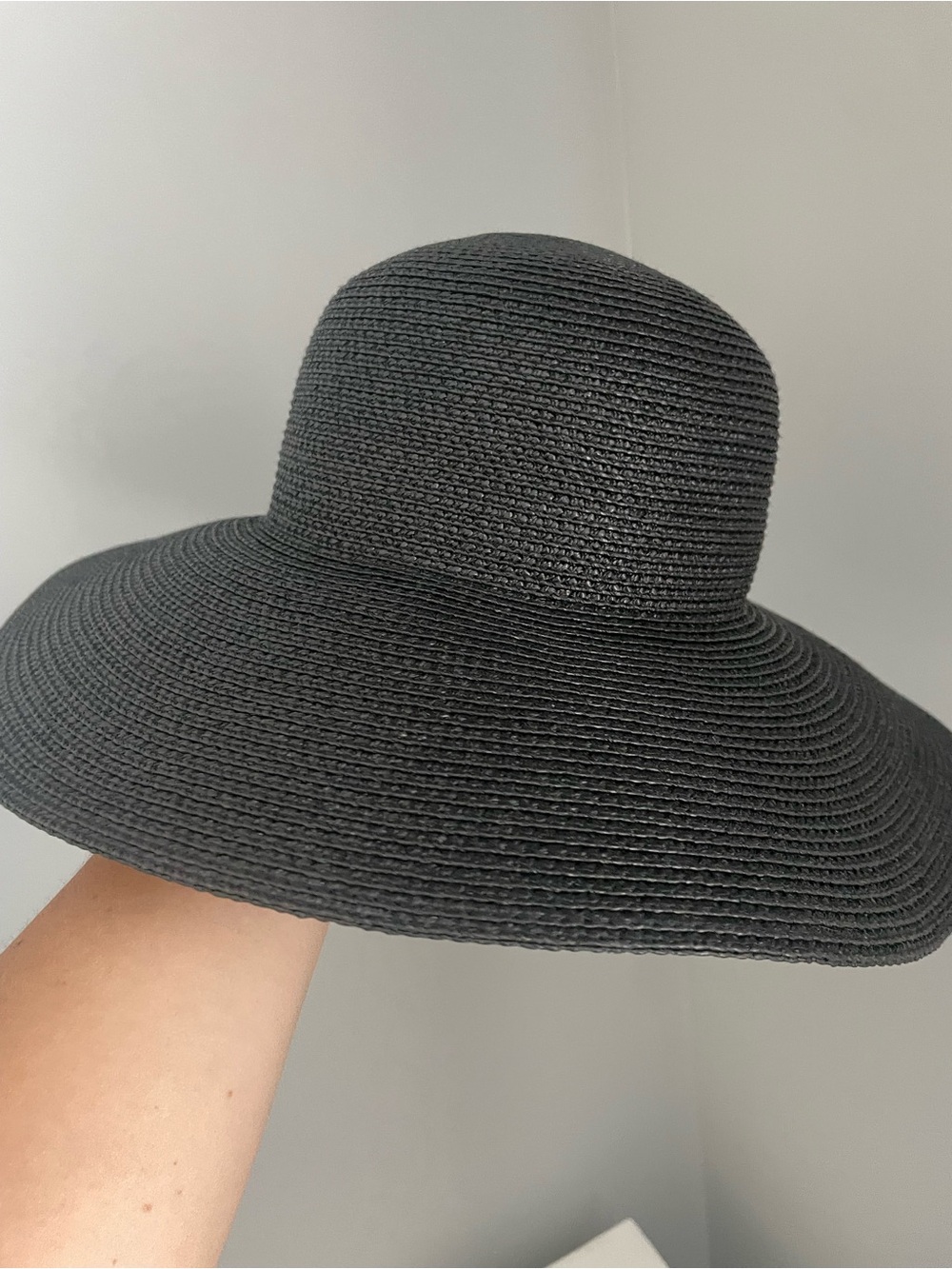 Hampton Straw Packable Black Wide-Brim Sun Hat by Eric Javits - Picture 7 of 10